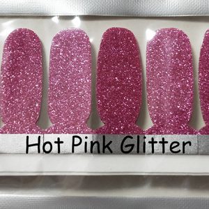 Hot Pink Glitter Nail Wraps