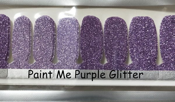 Paint Me Purple Glitter Nail Wraps