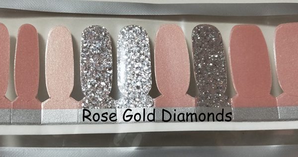 Rose Gold Diamond Nail Wraps