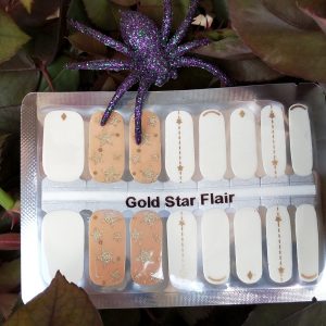 Gold star flair nail wraps