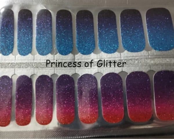 Princess of glitter nail wraps