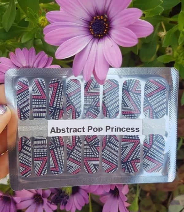 Abstract pop princess nail wraps