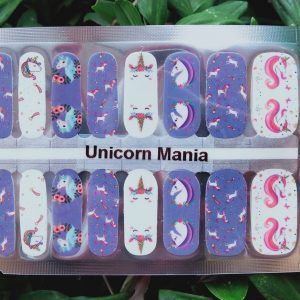 Unicorn mania nail wraps