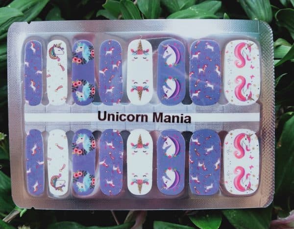 Unicorn mania nail wraps