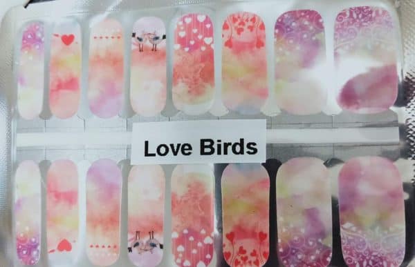 Love Birds nail wraps