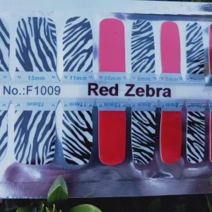 Bindy's Nails-Toes-Red-Zebra