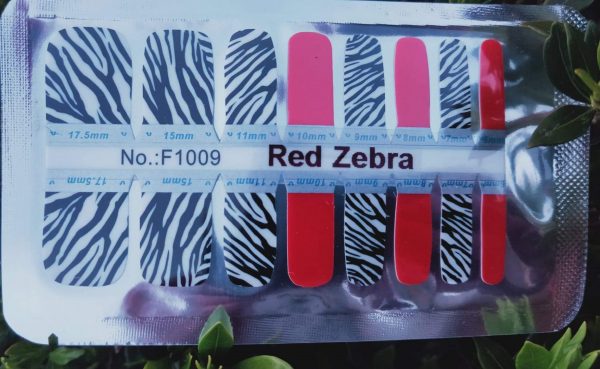 Bindy's Nails-Toes-Red-Zebra