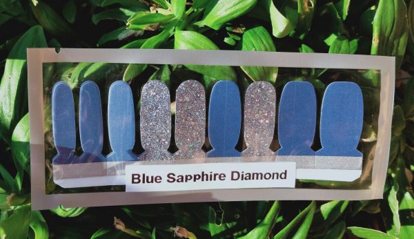 Bindys-Nails-Polish-Wraps -Blue Sapphire Diamond