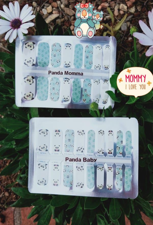 Bindy's Nails Momma & Baby Panda Nail Polish Wraps
