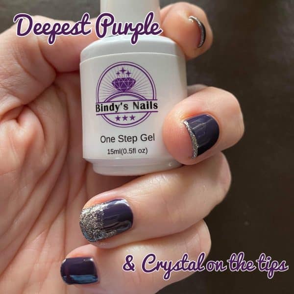 Bindy's One Step Gel Deepest Purple & Crystal