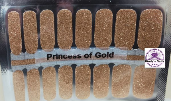 Bindys' Princess of Gold Nail Polish Wrap