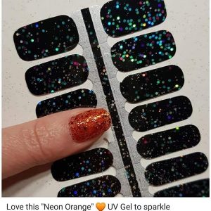 Bindy's Neon Orange with Sparkle Into the Night