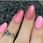 Bindy's Vivid Pink Glitter with Angelic Three Step Gel