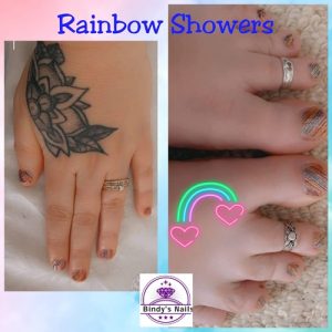 Bindy's Rainbow Showers Nail Polish Wrap