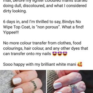 Bindy's Customer's Review on the Top Coat