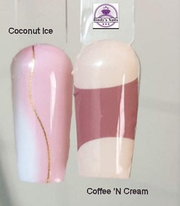 Bindy's Coconut Ice Coffee N Cream& Nail Polish Wrap