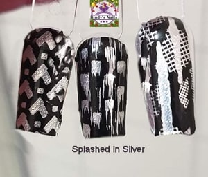 Bindy's Splashed in Silver Nail Polish Wrap