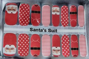 Bindy's Santa's Suit Nail Polish Wrap