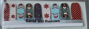 Bindy's Santa and Rudolph Nail Polish Wrap