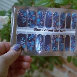 Bindy's Blue Forget Me Not Nail Polish Wrap