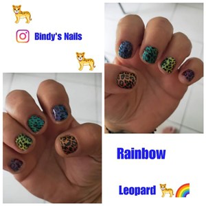 Bindy's Rainbow Leopard Nail Polish Wrap