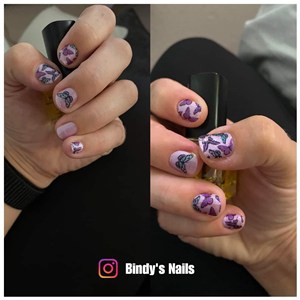 Bindy's Lavender Flight Nail Polish Wrap