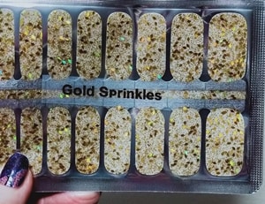 Bindy's Gold Sprinkles Nail Polish Wrap