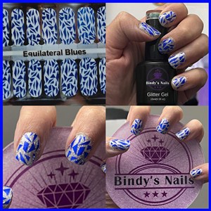 Bindy's Equilateral Blues Nail Polish Wrap