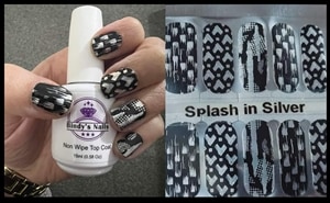 Bindy's Splash in Silver Nail Polish Wrap