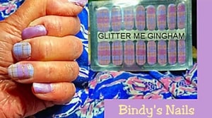 Bindy's Glitter Me Gingham Nail Polish Wrap