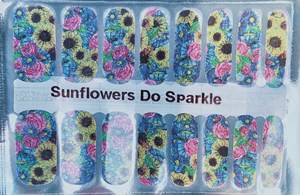 Sunflowers Do Sparkle Nail Polish Wrap