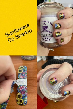 Sunflowers DO Sparkle Nail Polish Wrap