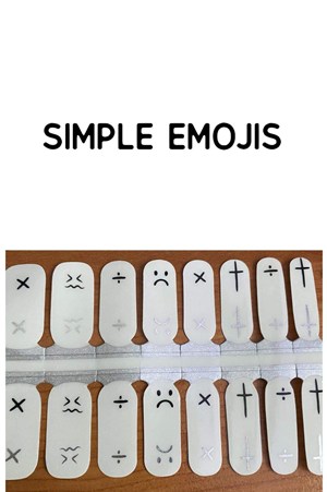 Bindy's Simple Emojis Nail Polish Wrap