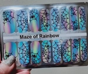 Bindy's Maze of Rainbow Nail Polish Wrap