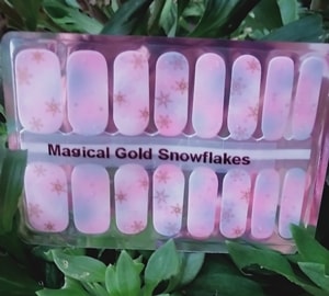 Bindy's Magical Gold Snowflakes Nail Polish Wraps