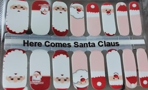 Bindy's Here Comes Santa Claus Nail Polish Wrap