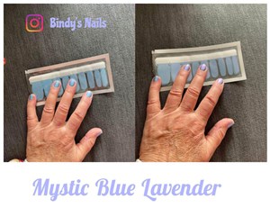 Bindy's Mystic Blue Lavender Nail Polish Wrap