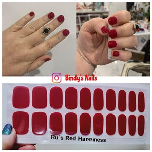 Bindy's Ru's Red Happiness Nail Polish Wrap