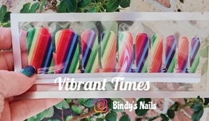 Bindy' s Vibrant Tunes Nail Pedicure Wrap