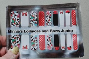 Bindy's Minnie's Lollipops and Bows Junior Nail Polish Wrap