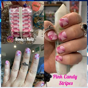 Bindy's Pink Candy Stripes Nail Polish Wrap