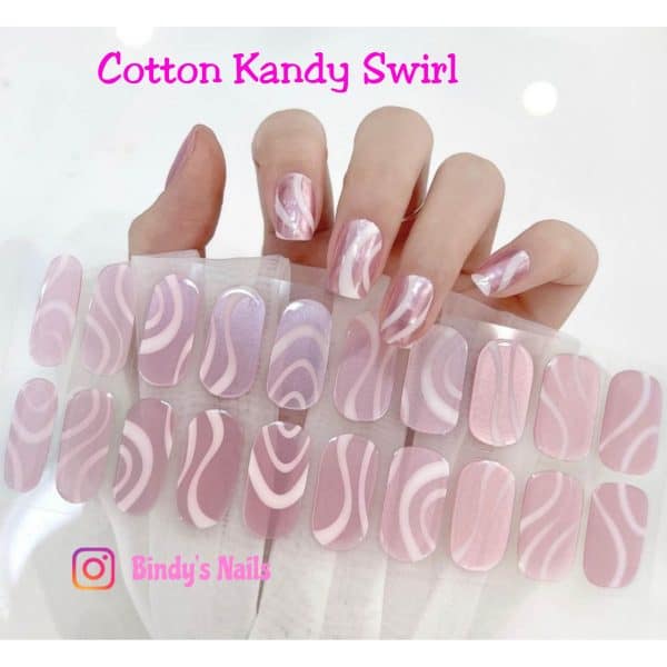 Bindy's Cotton Kandy Swirl UV Gel Wrap