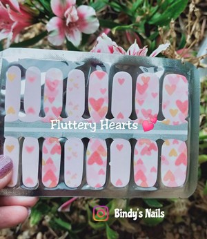 Bindy's Fluttery Hearts Nail Polish Wrap