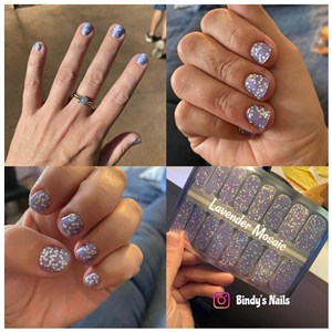 Bindy's Lavender Mosaic Nail Polish Wrap
