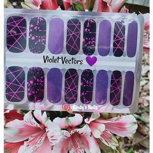 Bindy's Violet Vectors Nail Polish Wrap