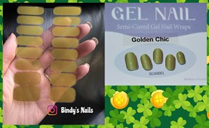 Bindy's Golden Chic SC Gel Nail Wrap