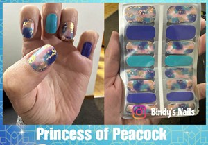 Bindy's Princess of Peacock Nail Polish Wrap