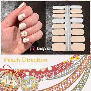 Bindy's Peach Direction Nail Polish Wrap