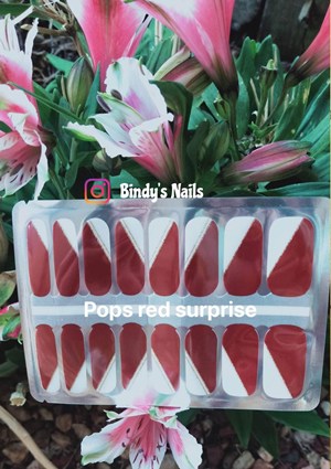 Bindy's Pops Red Surprise Nail Polish Wrap