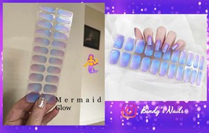 Bindy's Mermaid Glow Gel Nail Wrap
